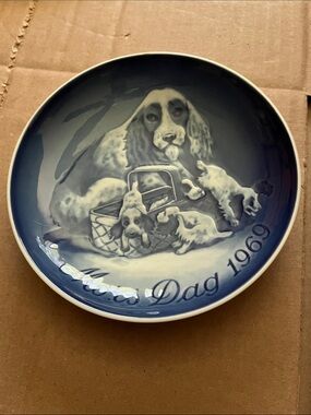 Blue Decorative Dog Plate - Pets Dog Bowls & Feeders